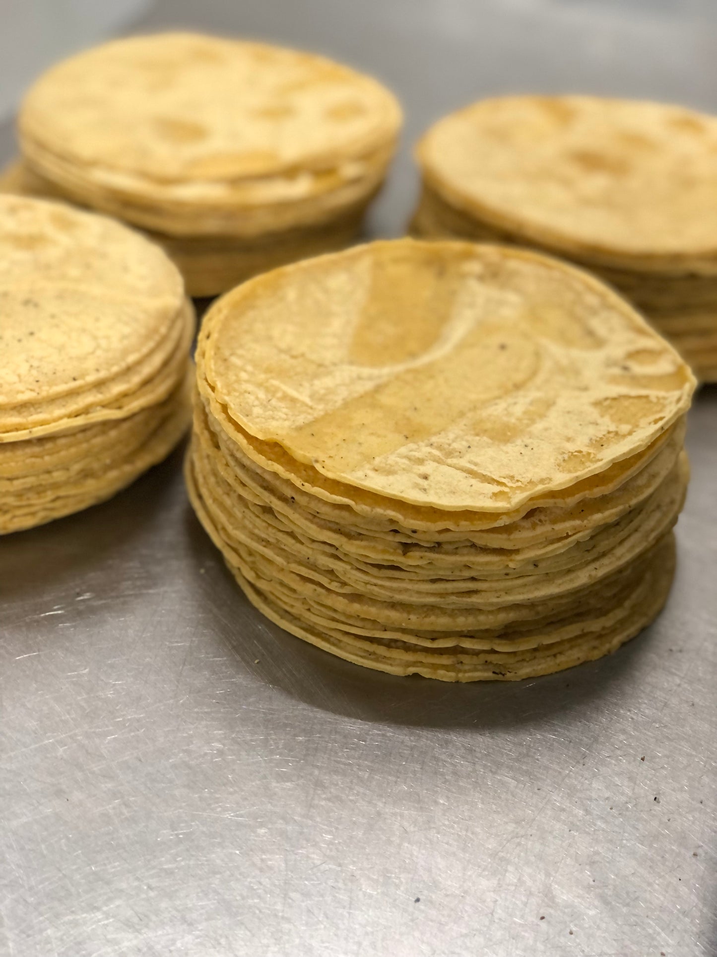 Fresh Mexican yellow corn tortillas