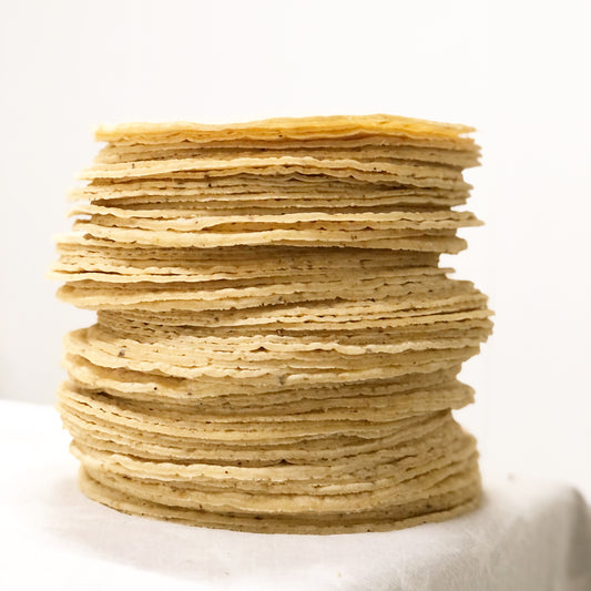 Fresh Mexican white corn tortillas